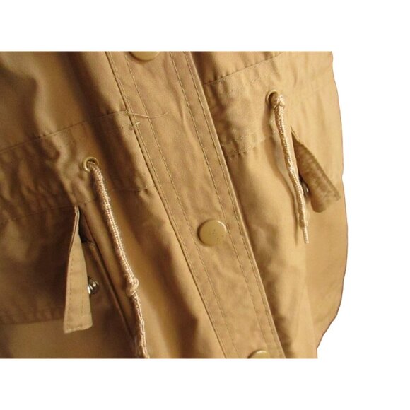 Vintage Sears Snap Windbreaker Jacket Womens Large 1970's Snapper Tan/Beige geek - Picture 3 of 4